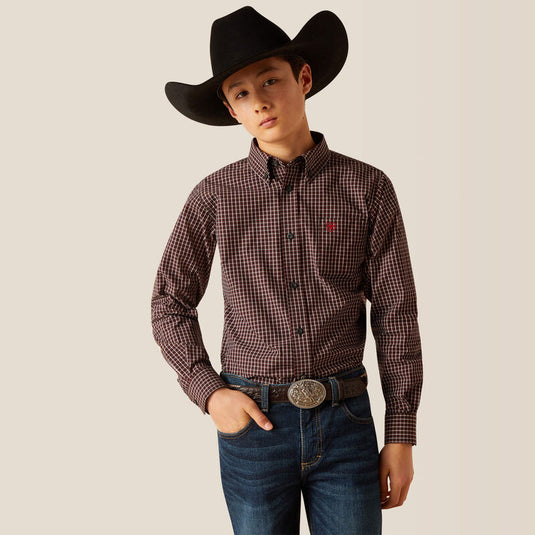 Ariat Boys Pro Series Paddy Classic Fit Long Sleeve Shirt - Black
