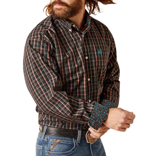 Ariat Mens Wrinkle Free Gavin Long Sleeve Shirt - Black