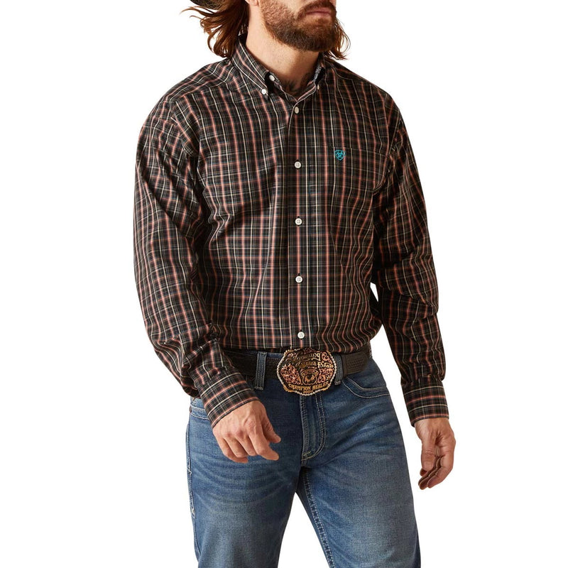 Load image into Gallery viewer, Ariat Mens Wrinkle Free Gavin Long Sleeve Shirt - Black
