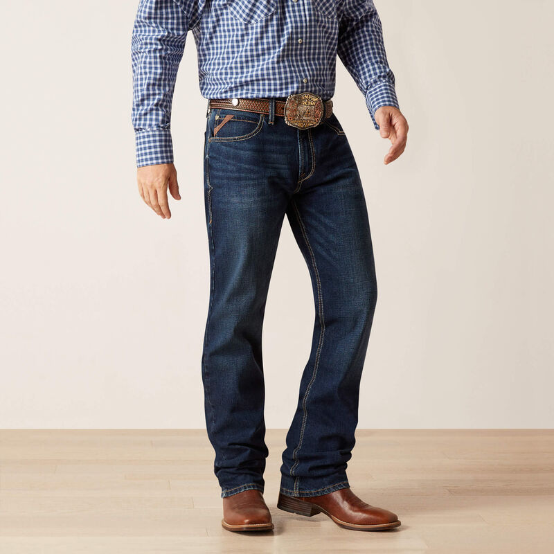 Load image into Gallery viewer, Ariat Mens M4 Relaxed Stretch Dustin Boot Cut Denim Jean - Drake
