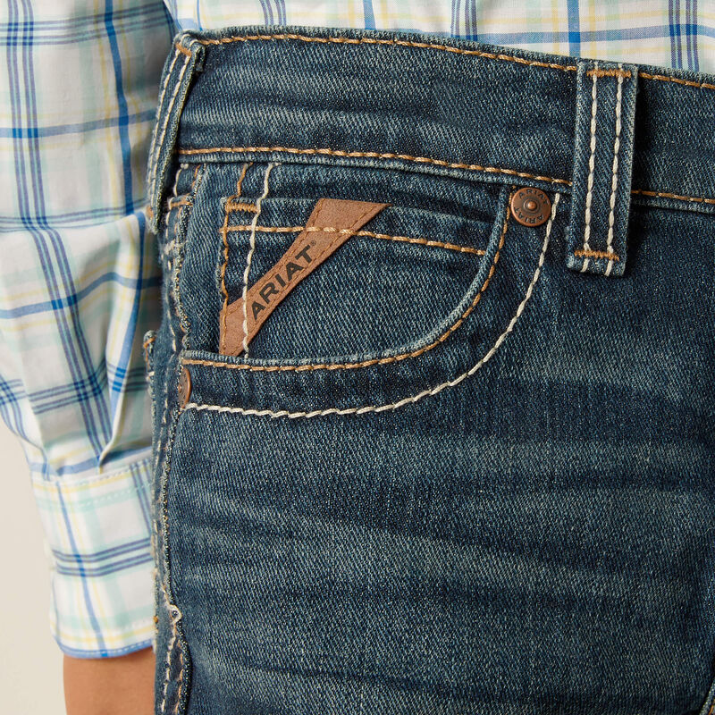 Load image into Gallery viewer, Ariat Boys B5 Slim Stretch Waco Straight Leg Denim Jean - Durham

