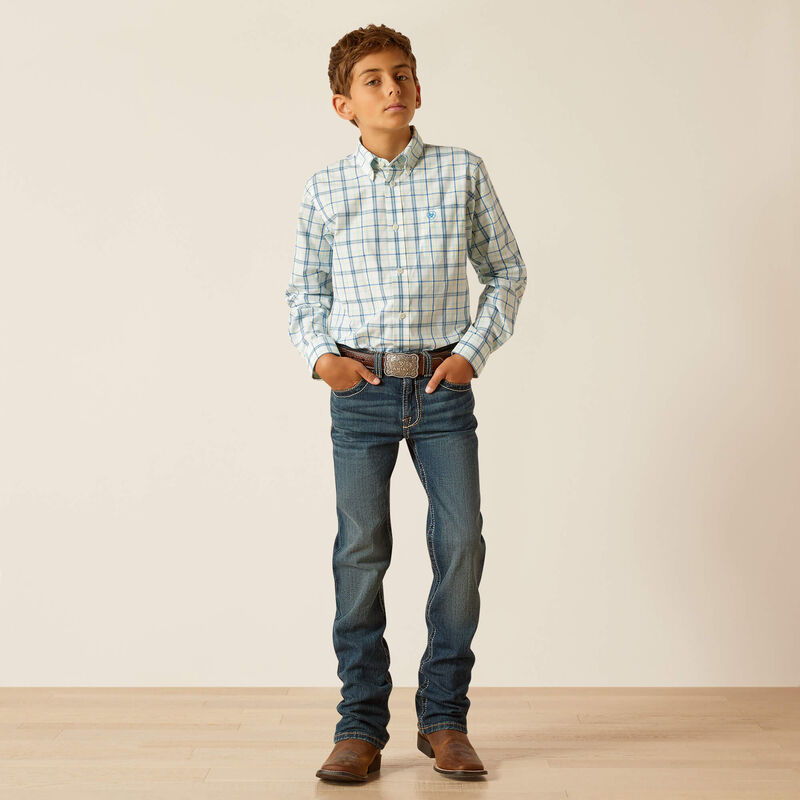 Load image into Gallery viewer, Ariat Boys B5 Slim Stretch Waco Straight Leg Denim Jean - Durham
