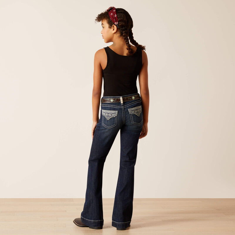 Load image into Gallery viewer, Ariat Girls Stretch Fit Tyra Trouser Denim Jean - Naomi
