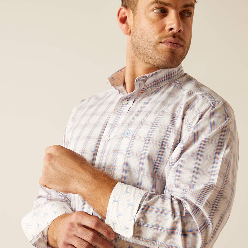 Load image into Gallery viewer, Ariat Mens Wrinkle Free Raiden Classic Fit Long Sleeve Shirt - Cantaloupe

