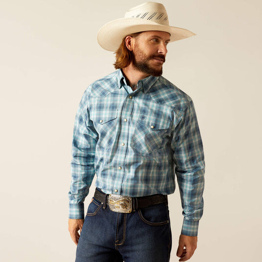 Ariat Mens Pro Series Payton Classic Fit Snap Long Sleeve Shirt - Blue