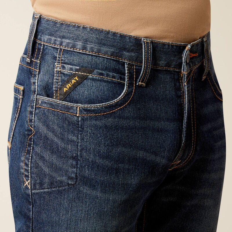 Load image into Gallery viewer, Ariat Rebar M4 Relaxed Rail Boot Cut Denim Jean - Encinitas
