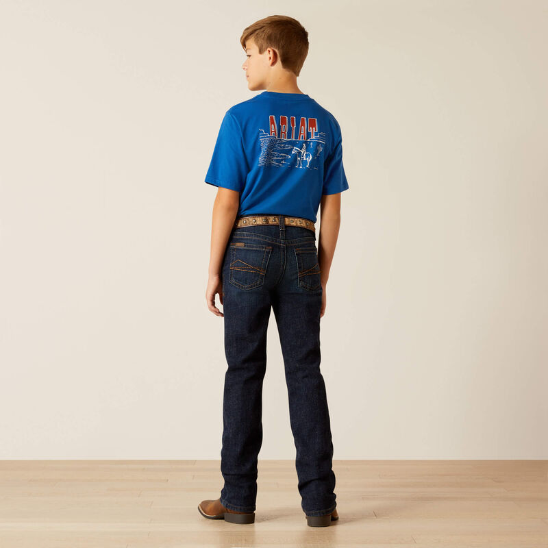 Load image into Gallery viewer, Ariat Boys B5 Slim Stretch Romeo Straight Leg Denim Jean - Mineral Blue
