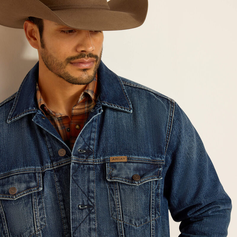 Load image into Gallery viewer, Ariat Mens Blanket Lined Denim Trucker Jacket - Victor
