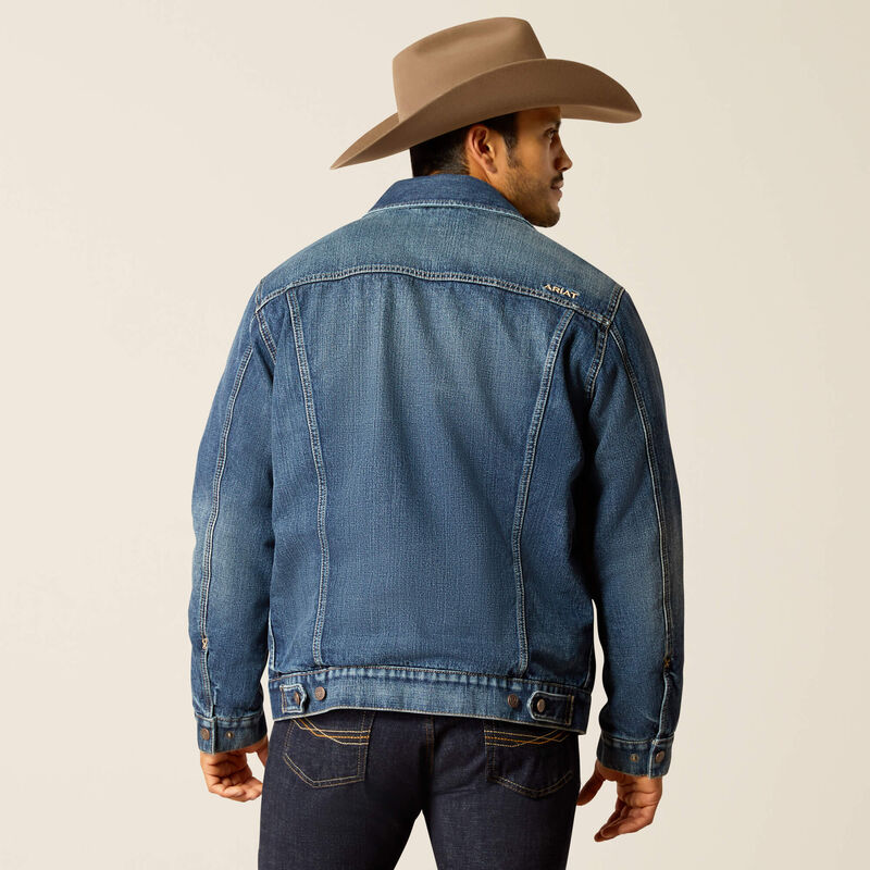 Load image into Gallery viewer, Ariat Mens Blanket Lined Denim Trucker Jacket - Victor
