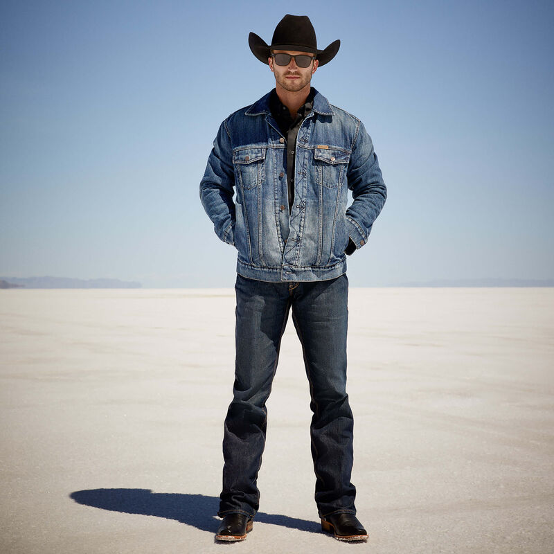 Load image into Gallery viewer, Ariat Mens Blanket Lined Denim Trucker Jacket - Victor
