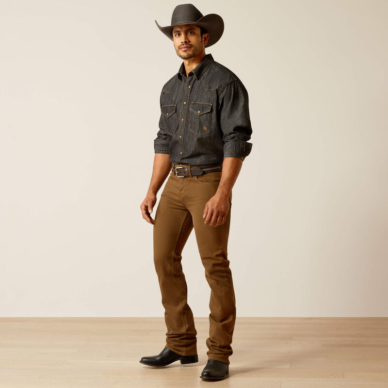 Load image into Gallery viewer, Ariat Mens Long Sleeve Denim Shirt - Black Rinse
