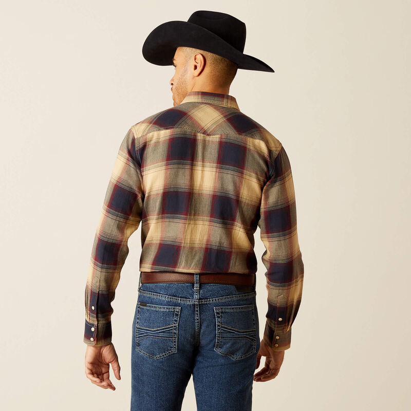 Load image into Gallery viewer, Ariat Mens Hale Retro Fit Long Sleeve Snap Shirt - Pale Khaki
