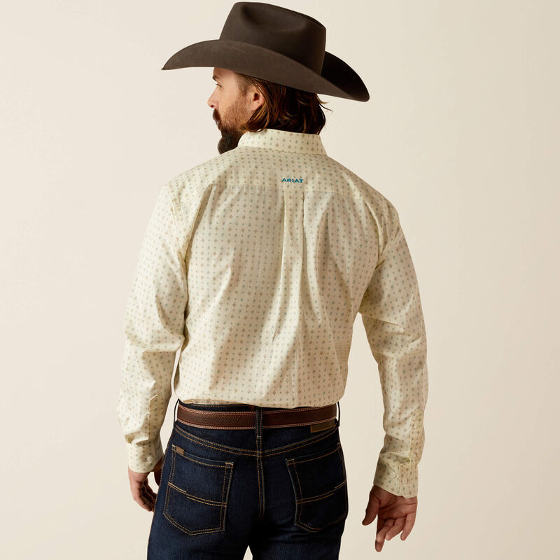 Load image into Gallery viewer, Ariat Mens Wrinkle Free Griffin Classic Fit Long Sleeve Shirt - Cream
