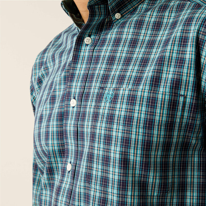 Load image into Gallery viewer, Ariat Mens Wrinkle Free Gibson Classic Fit Long Sleeve Shirt - Dark Teal
