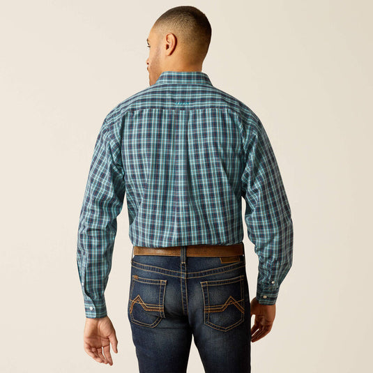 Ariat Mens Wrinkle Free Gibson Classic Fit Long Sleeve Shirt - Dark Teal