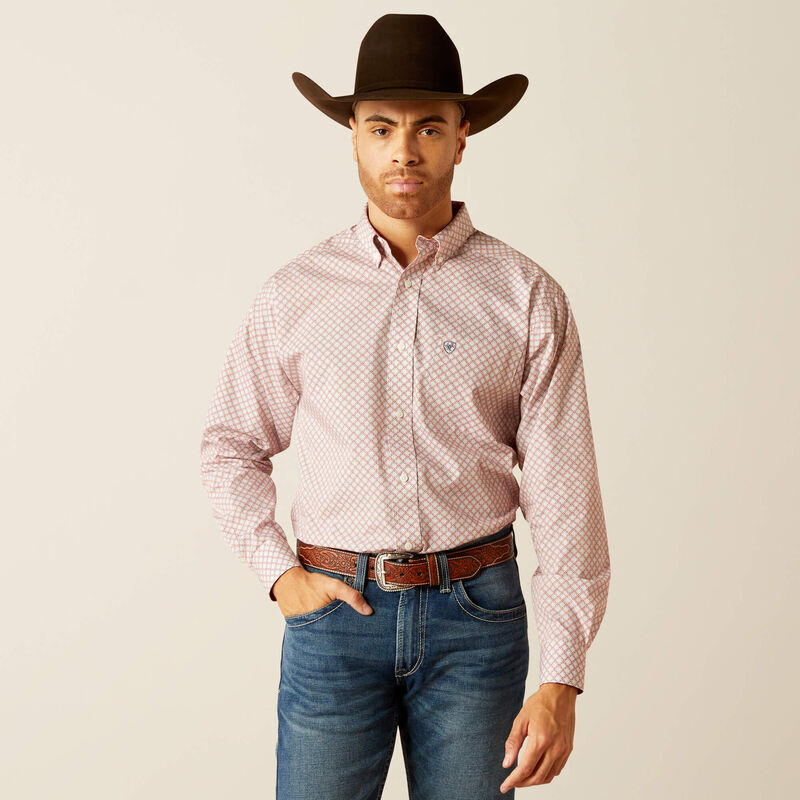Load image into Gallery viewer, Ariat Mens Wrinkle Free Larson Classic Fit Long Sleeve Shirt - Light Blue
