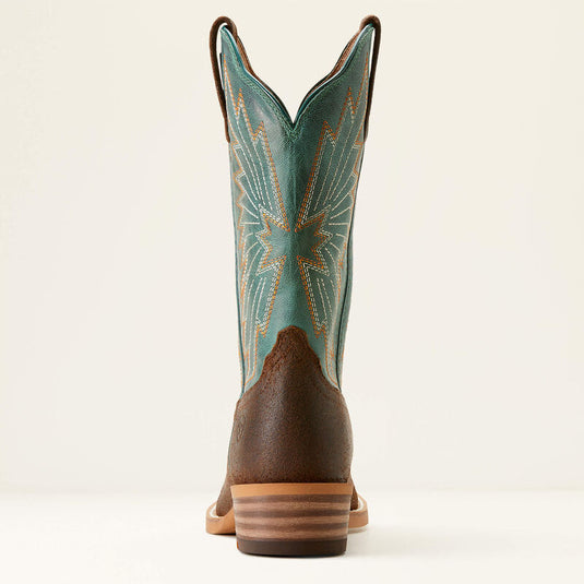 Ariat 11" Decatur Narrow Cutter Toe Western Boot - Aged Smokehouse/Racing Green