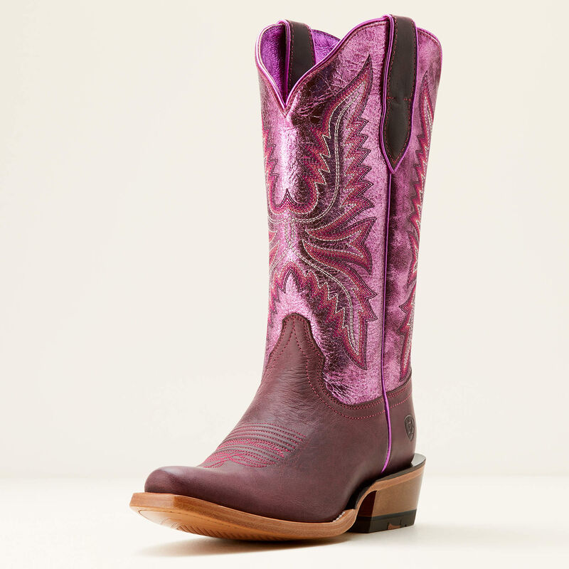 Load image into Gallery viewer, Ariat 12" Futurity Flash Western K Toe Boot - Crimson Grape
