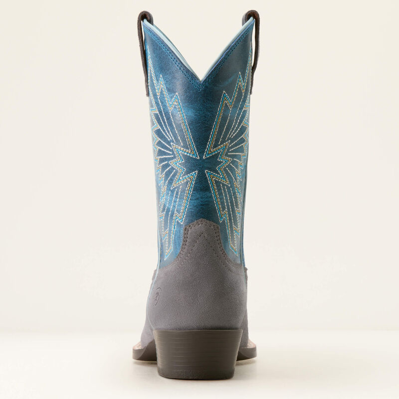 Load image into Gallery viewer, Ariat 9" Youth Decatur Cutter Toe Western Boot - Mineral Suede/Downpour
