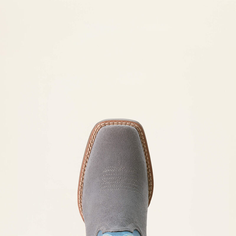 Load image into Gallery viewer, Ariat 9" Youth Decatur Cutter Toe Western Boot - Mineral Suede/Downpour
