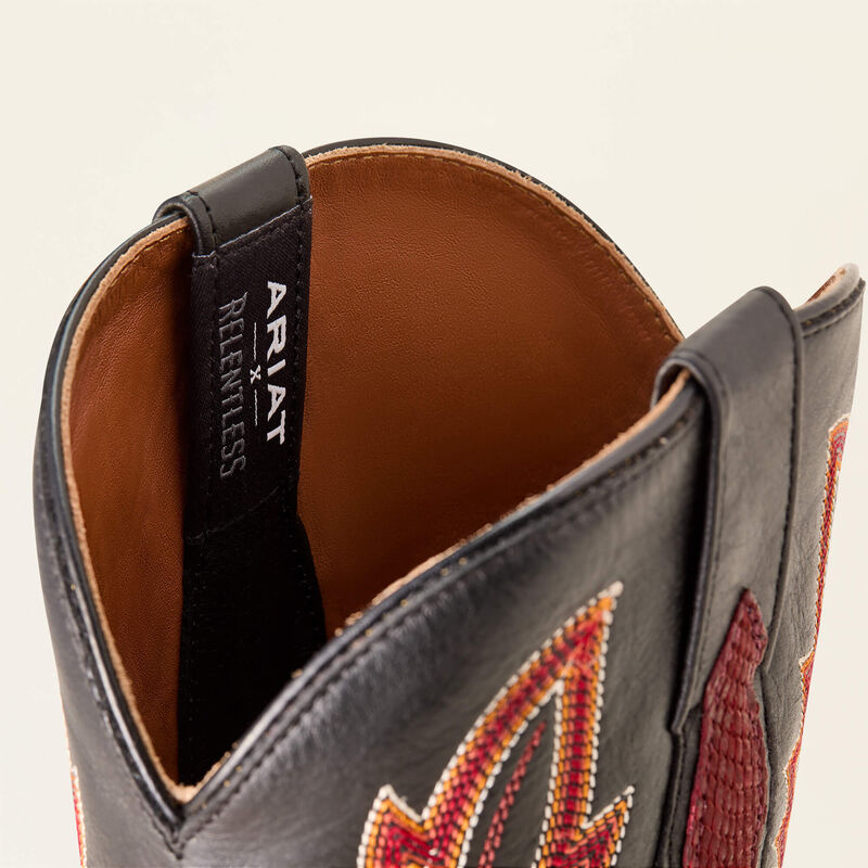 Load image into Gallery viewer, Ariat 13" Futurity Relentless Golde Rush Cowboy Boot - Red Lizard/Midnight Black
