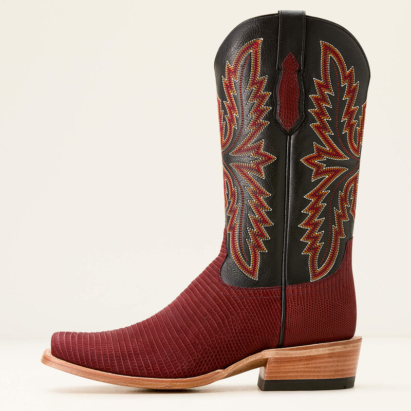 Load image into Gallery viewer, Ariat 13" Futurity Relentless Golde Rush Cowboy Boot - Red Lizard/Midnight Black
