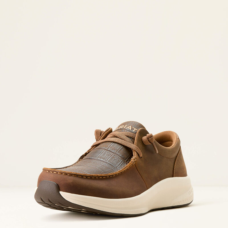 Load image into Gallery viewer, Ariat Men's Buckeye Shoe - Distressed Brown/Dark Tan Croc Print
