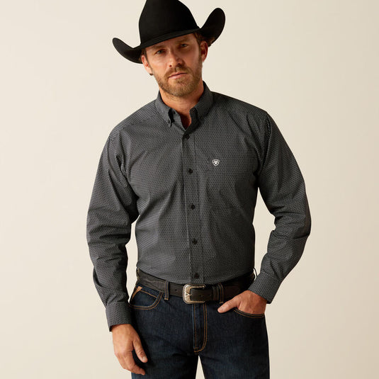 Ariat Mens Jade Classic Fit Long Sleeve Shirt - Black