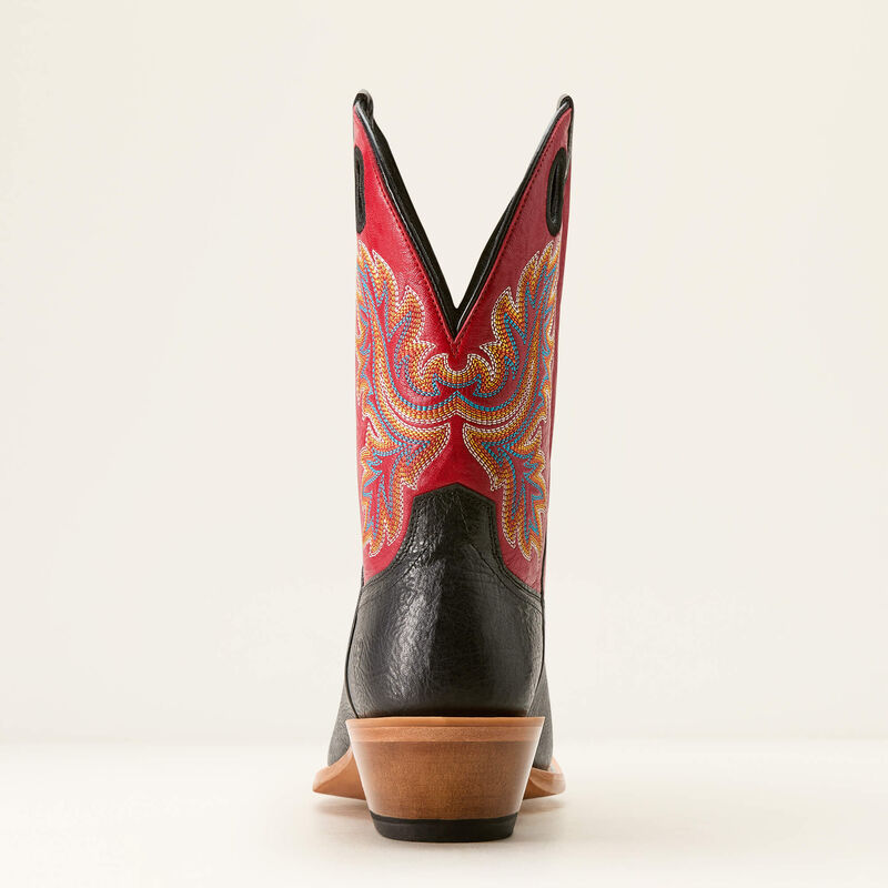 Load image into Gallery viewer, Ariat 10" Bronc Stomper Cowboy Boot - Best in Black / Bright Red
