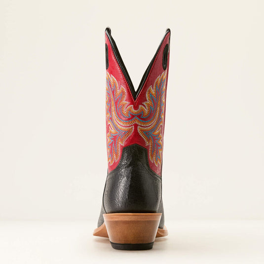 Ariat 10" Bronc Stomper Cowboy Boot - Best in Black / Bright Red