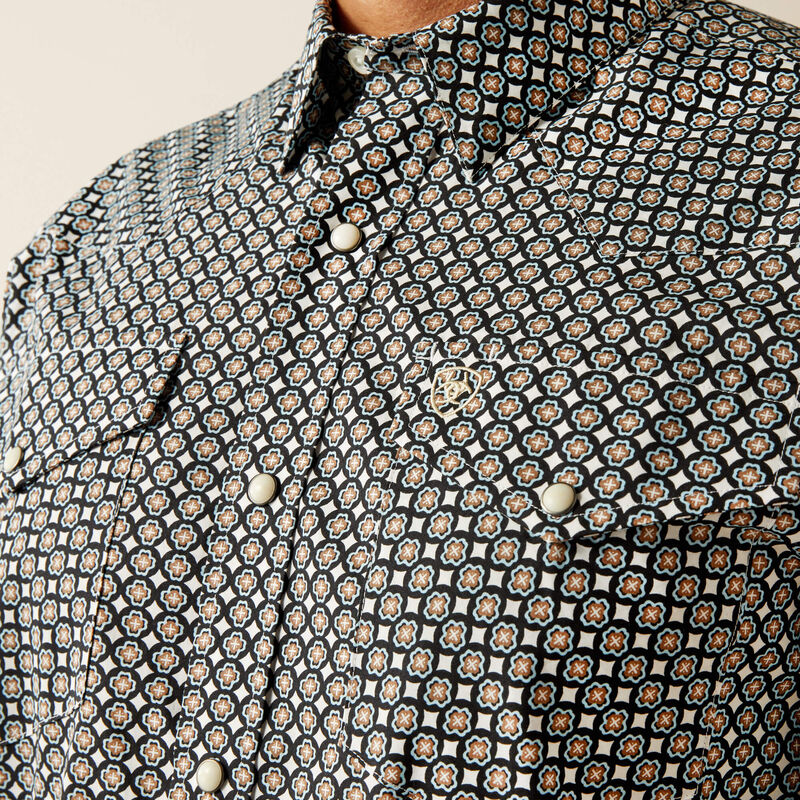 Load image into Gallery viewer, Ariat Mens Waylon Classic Fit Long Sleeve Snap Shirt - Black
