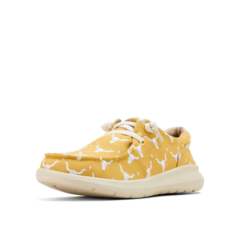 Load image into Gallery viewer, Ariat 3" Hilo Doodle Shoe - Mustard Steer Heads
