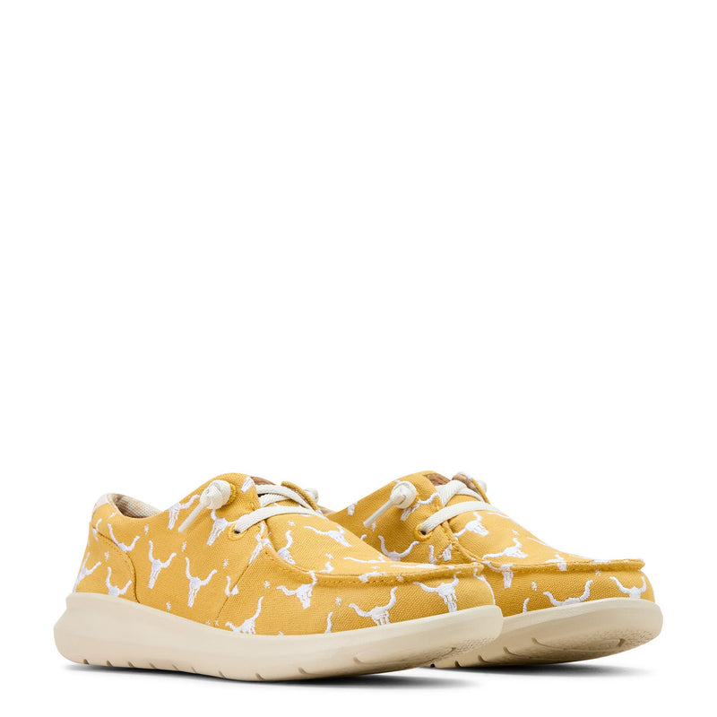 Load image into Gallery viewer, Ariat 3" Hilo Doodle Shoe - Mustard Steer Heads
