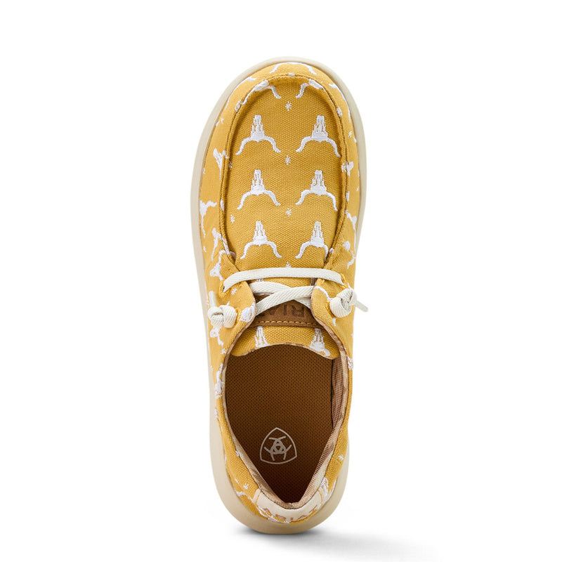 Load image into Gallery viewer, Ariat 3" Hilo Doodle Shoe - Mustard Steer Heads
