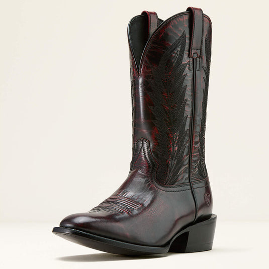 Ariat 12" Willie Western French Toe Boot - Black Cherry