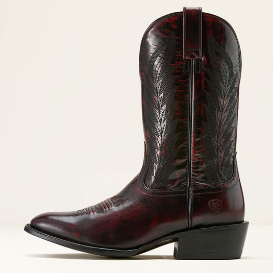Ariat 12" Willie Western French Toe Boot - Black Cherry