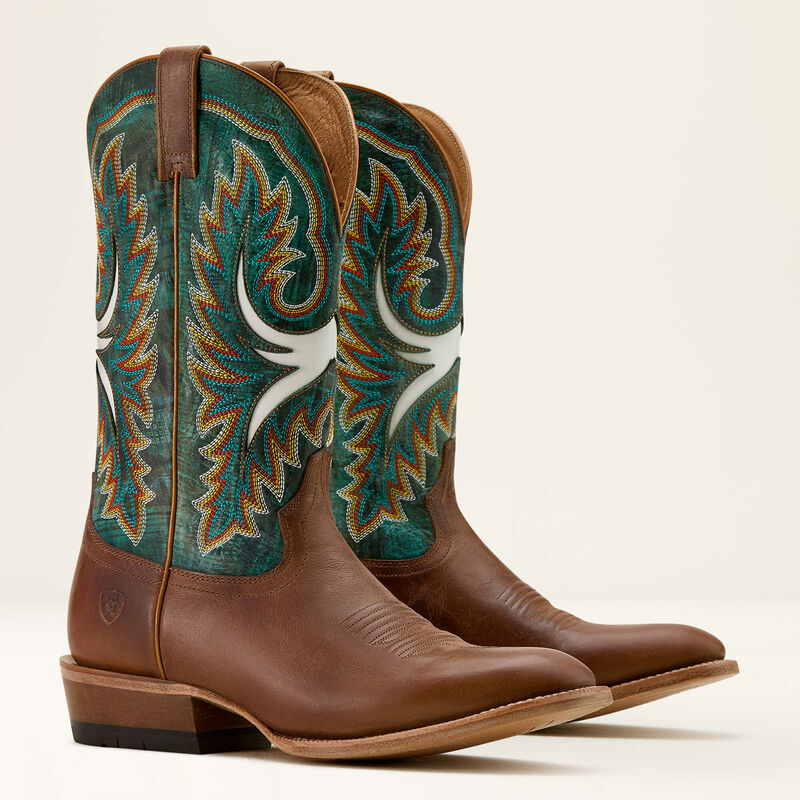 Load image into Gallery viewer, Ariat 13" Futurity Royal French Toe Western Boot - Shades of Grain | Roaring Turquoise
