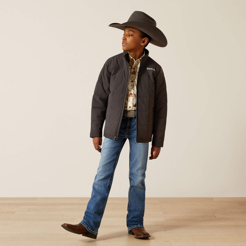Load image into Gallery viewer, Ariat Boys Cruis Insulated Jacket - Phantom Heather
