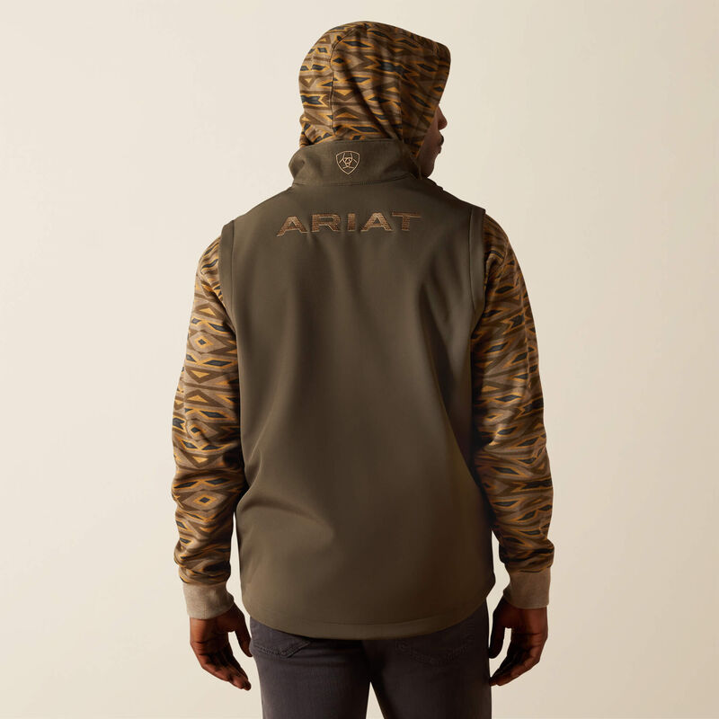 Load image into Gallery viewer, Ariat Mens Logo Softshell Vest - Dark Green/Dark Green Heather
