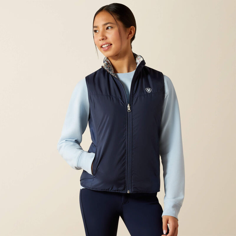 Load image into Gallery viewer, Ariat Girls Bella Insulated Reversible Vest - Posey Pony Print
