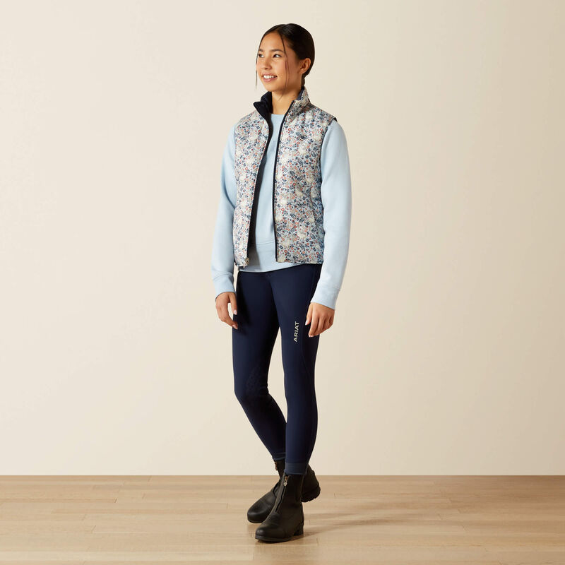 Load image into Gallery viewer, Ariat Girls Bella Insulated Reversible Vest - Posey Pony Print
