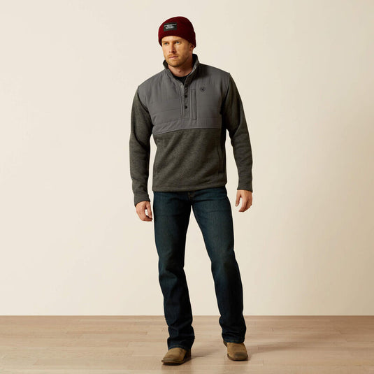 Ariat Mens Caldwell Reinforced Snap Sweater - Gray