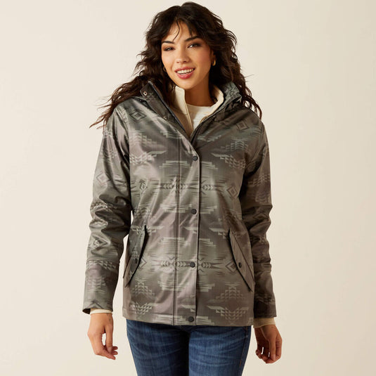 Ariat Womens Drizzle Rain Slicker - Gray Dune