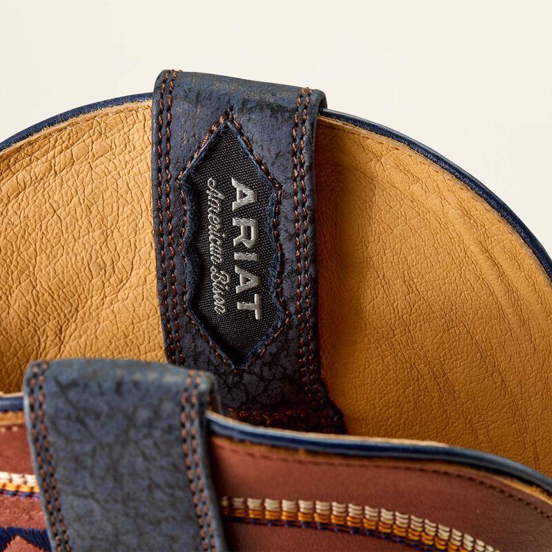 Load image into Gallery viewer, Ariat 11" Rock Ridge Wide Square Toe Boot - Navy Bison/Ginger Spice
