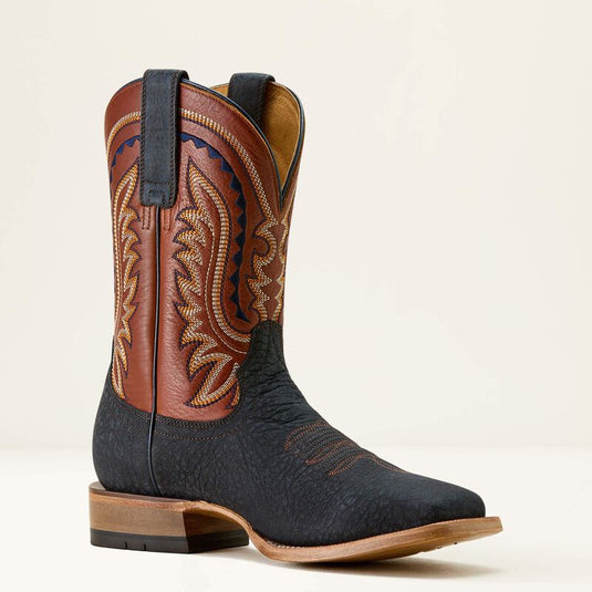 Ariat 11" Rock Ridge Wide Square Toe Boot - Navy Bison/Ginger Spice