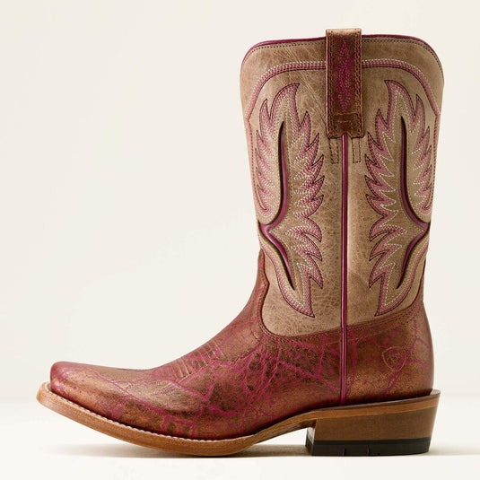 Ariat 11" Futurity Colt Narrow Cutter Toe Boot - Pinkadelic Elephant Print/Vintage Stone