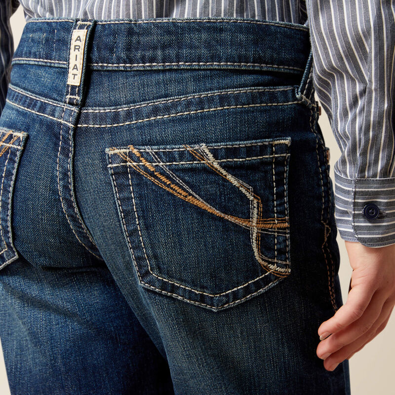 Load image into Gallery viewer, Ariat Girls Andrea Stretch Fit Trouser Denim Jean - Pacific
