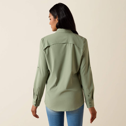 Ariat Womens VentTek Long Sleeve Solid Shirt - Sea Spray