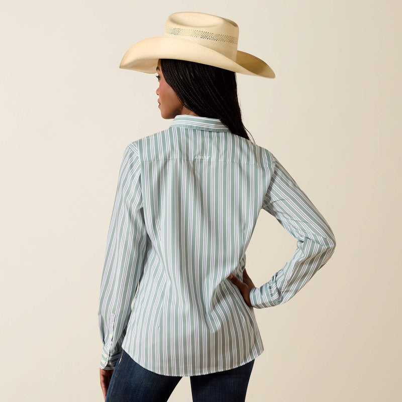 Load image into Gallery viewer, Ariat Womens Kirby Pro Stripe Shirt - Green Bay Stripe
