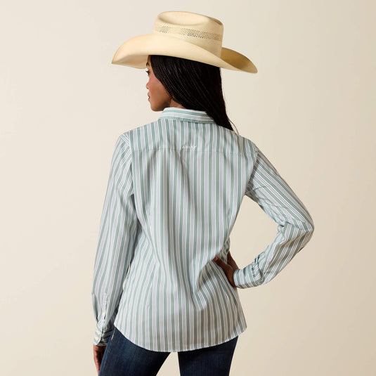 Ariat Womens Kirby Pro Stripe Shirt - Green Bay Stripe